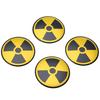 4 шт. символ предупреждения о ядерной опасности, центральная крышка ступицы колеса, эмблема, наклейка, наклейка