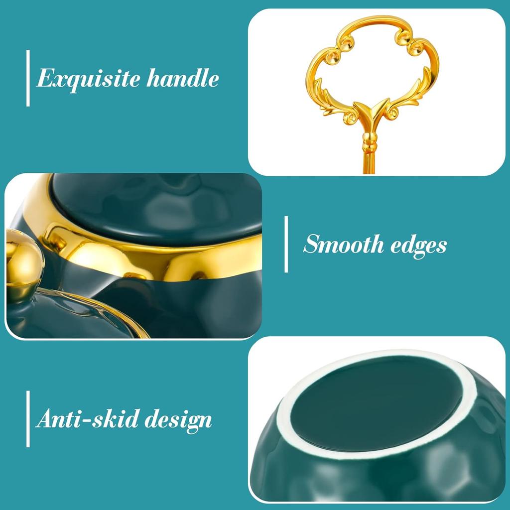 3 шт. фарфоровая сахарница для гольфа, горшок для приправы, керамический сахарница в форме гольфа с 1 лотком, контейнер для соли с крышкой и ложкой