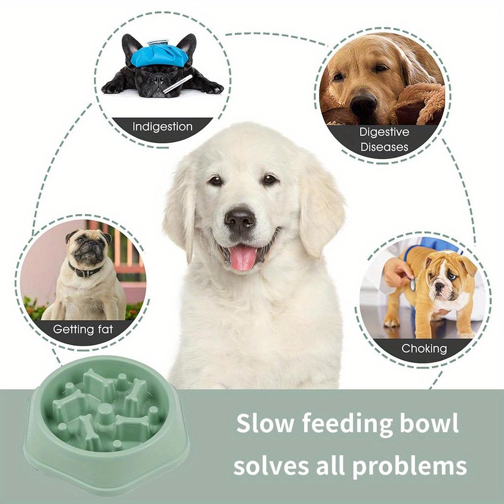 1 шт. миски для медленного кормления собак - противоскользящие, с интерактивным дизайном в виде лабиринта для мелких и средних домашних животных, с защитой от вздутия живота и удушья