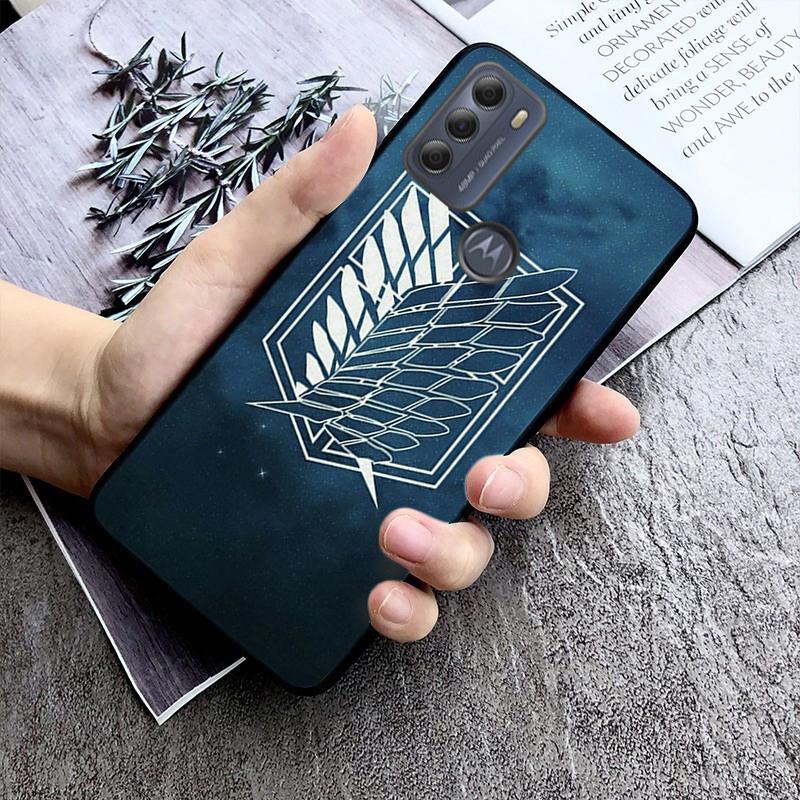 Чехол для телефона «Атака Титанов» для Motorola Moto E32 E20 E40 G22 G52 G20 G30 G100 G60 G50 G10 GPure GStylus G9 One Action Macro