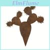 Antique Metal Cactus Styles Handcrafted Sculpture Garden Stake With Corrosion Resistant Finish For Landscape Enhancement
