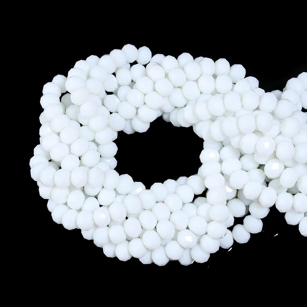 3 4 6 8 10 мм Граненые Хрустальные Бусины Фарфорово-Белые Стеклянные Бусины Россыпью Для Изготовления Украшений Браслетов Ожерелий Аксессуары