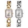 Cute Square Bracelet Watch for Women in Stylish Analog Waterproof Quartz Fashion Watch for Women Perfect Gift for Day Gold Display, Watch, -