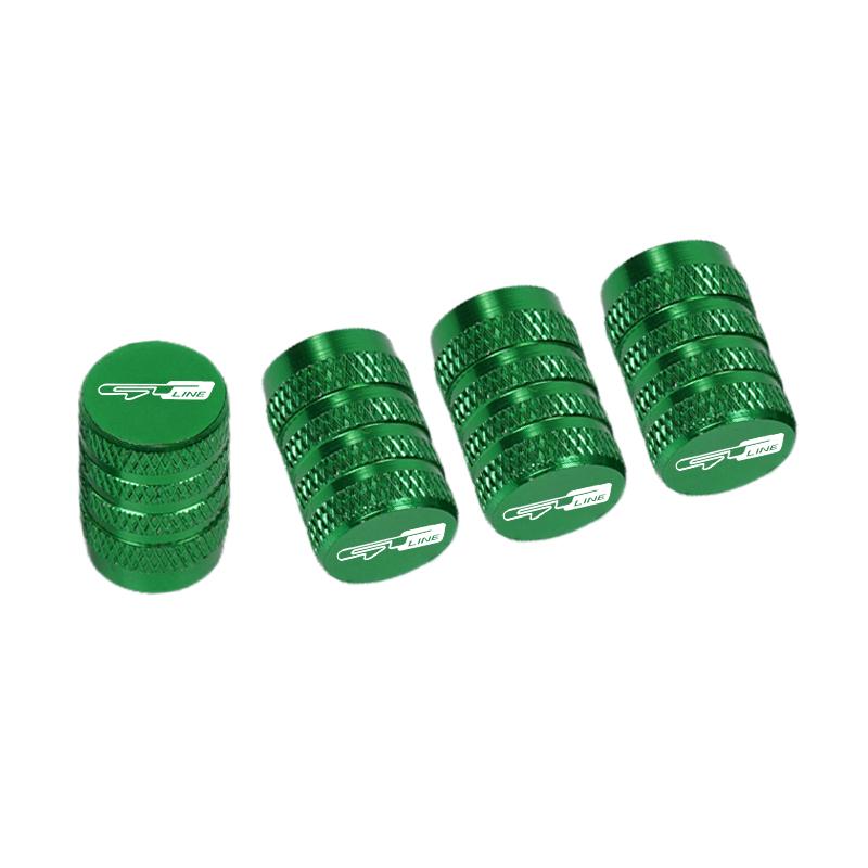 AABJC1 4pcs Car CNC Aluminum Tire Valve Air Port Stem Cover Caps For Kia GT Line Sportage Ceed Picanto K5 K3 Stonic Accessories