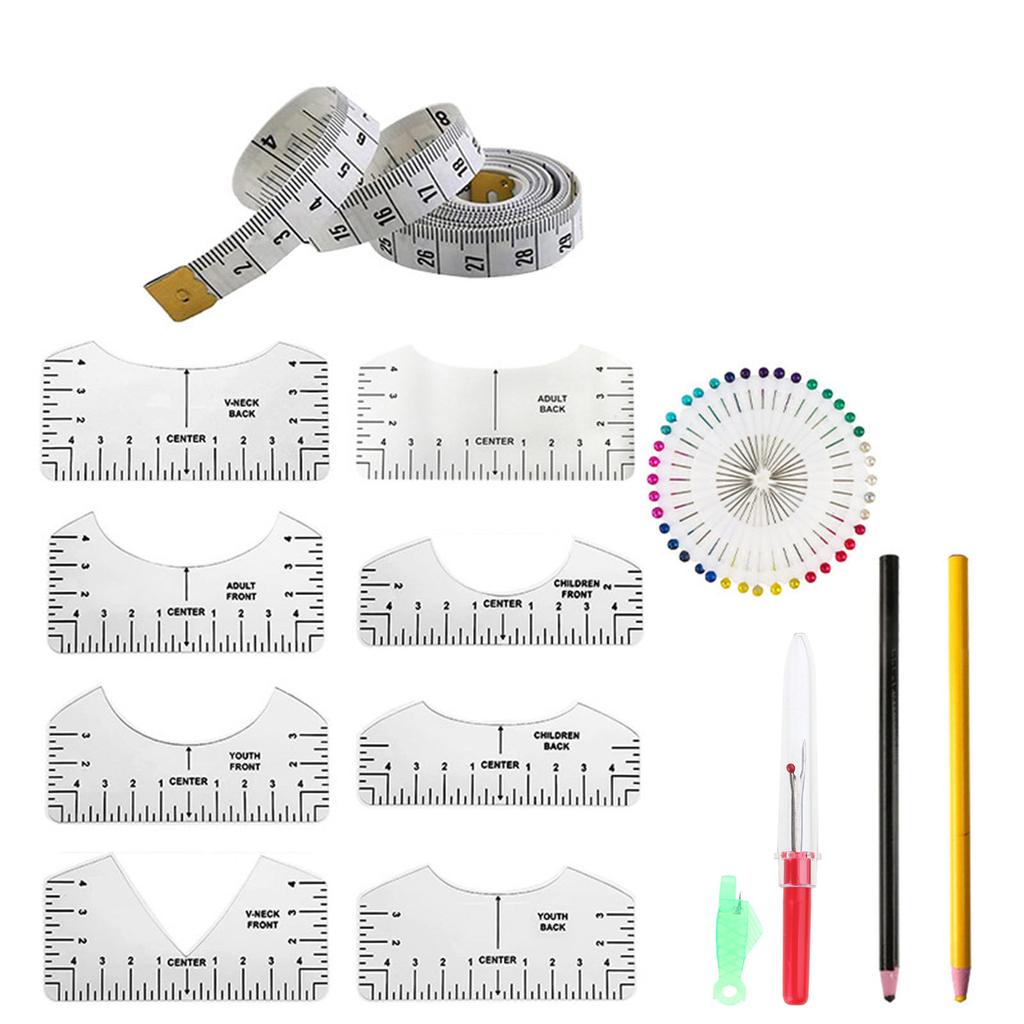 Футболка Линейка для Центровки Футболки Наборы Линеек для Выравнивания Футболки Футболка Набор Шаблонов для Трафаретной Печати Термо/Виниловой Прессой