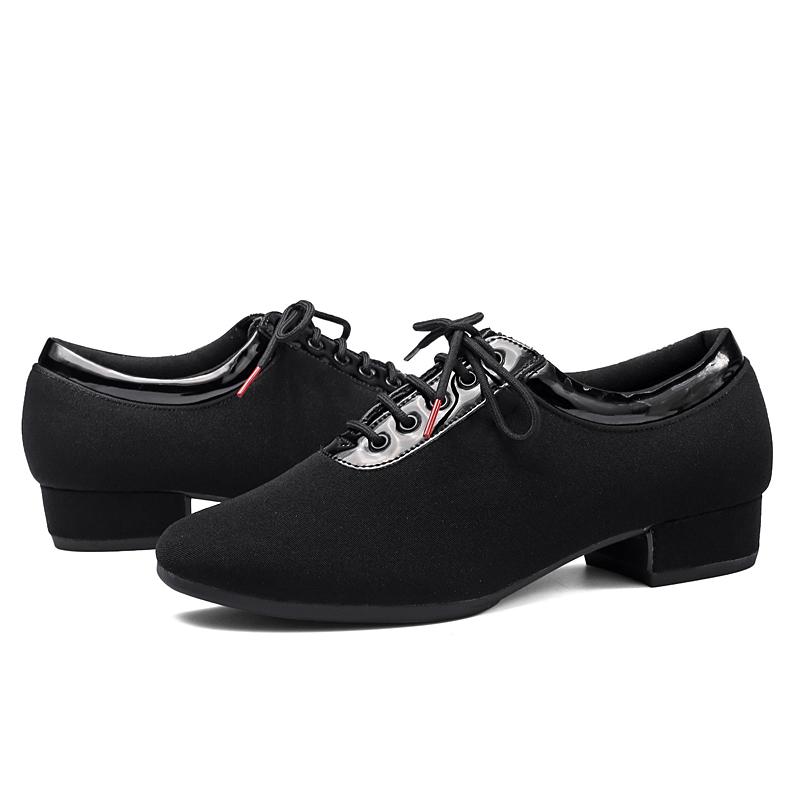 Latin Dance Shoes Men Middle Heel Teacher Dance Shoes Shape Training Square Dance Shoes