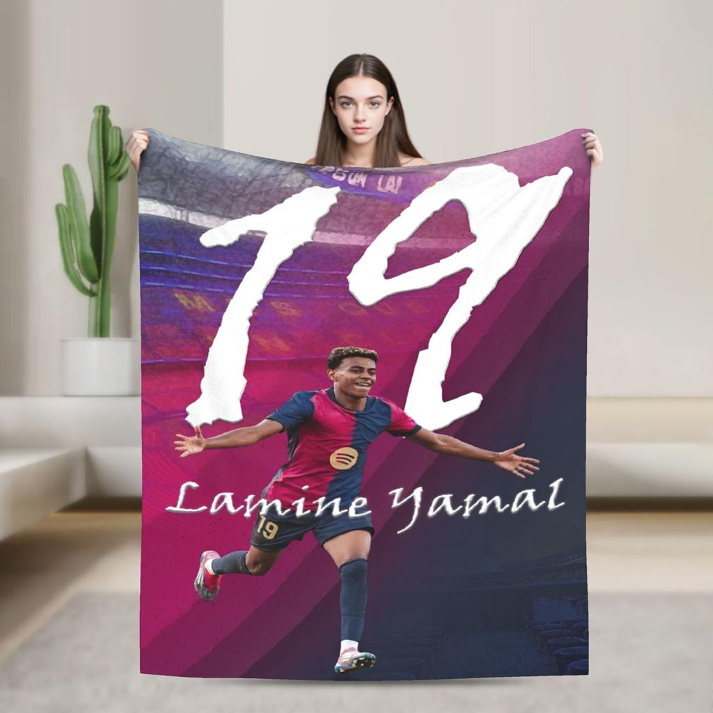 Number Football Lamine YYamal Fleece Blanket Custom Throw Blanket for Home xcm Quilt
