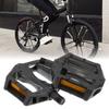 1 Pair Mountain Bike Bicycle MTB Vehicle Plastic Anti-Slip Flat Pedals Black