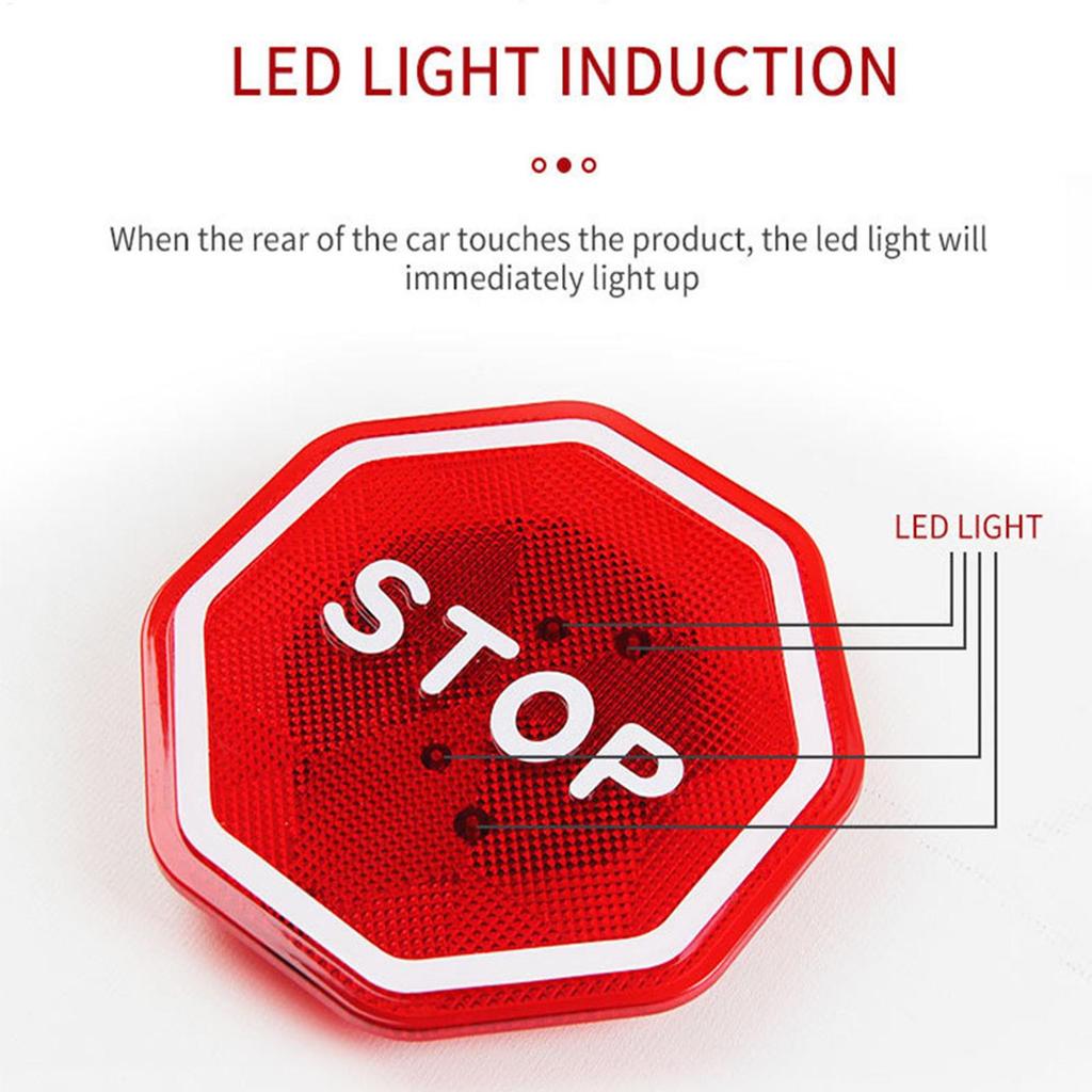 For Car LED Stop Sign With Light Flashing Warning Indicator LED Stop Sign For Garage Parking For Home Outdoor Road Pathway