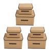 6pcs Foldable Clothes Storage Organizer Non Woven Multifunctional Clothes Storage Box with Lid