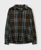 CHICKS Vintage Tartan Check Flannel Shirt Brown