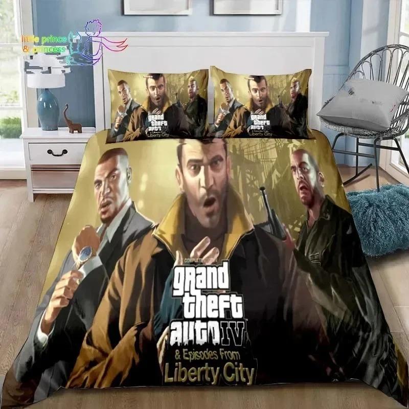 3D-принт Grand Theft Auto GTA Game Gamer Комплект постельного белья Single Twin Full Queen King Size Комплект постельного белья Aldult Kid Bedroom
