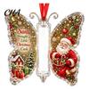 Christmas Money Holder Cash Gift Ornament, Acrylic Butterfly with Built?in Present Clear Compartment, Holiday Hanging Ornament for Tree, Window