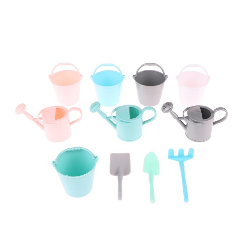 1:12 кукольных миниатюрных лейка ведро разбрызгиватель лопата модель садовые инструменты декор игрушка кукольный дом аксессуары