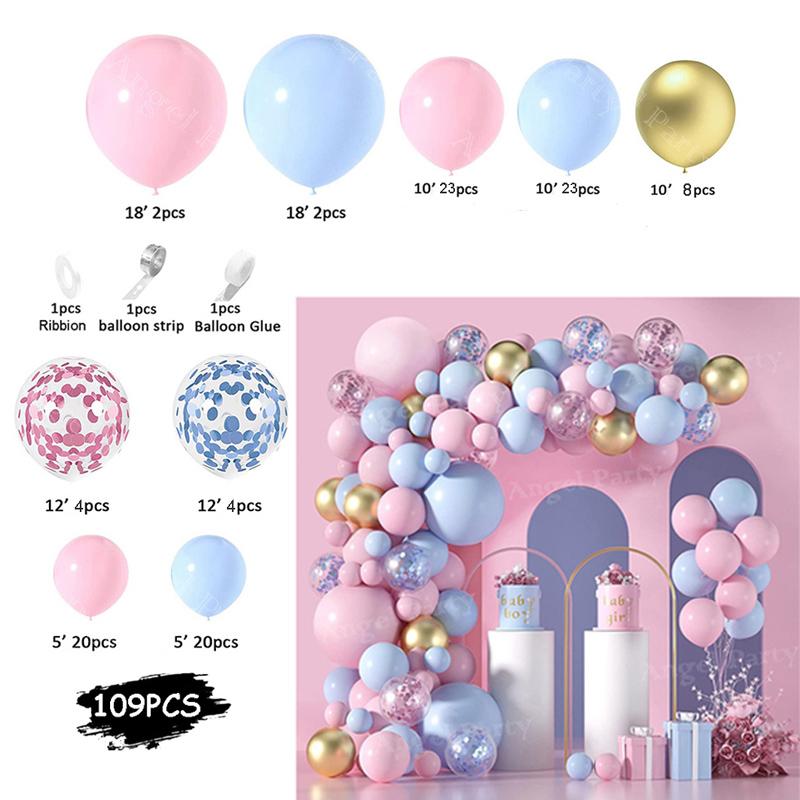 Новые воздушные шары для вечеринки с раскрытием пола, синие, розовые, на день рождения, шары Globos для мальчиков и девочек, украшения для детского душа, Arche Ballon