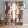 Funny Cats Sheer Curtains for Living Room Transparent Tulle Window Treatments Bedroom Kitchen Home Decor Veil Drapes