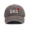 2pcs/set Classic Mom Dad Rose Printed Cap Washed Cotton Baseball Hats  For Man Women