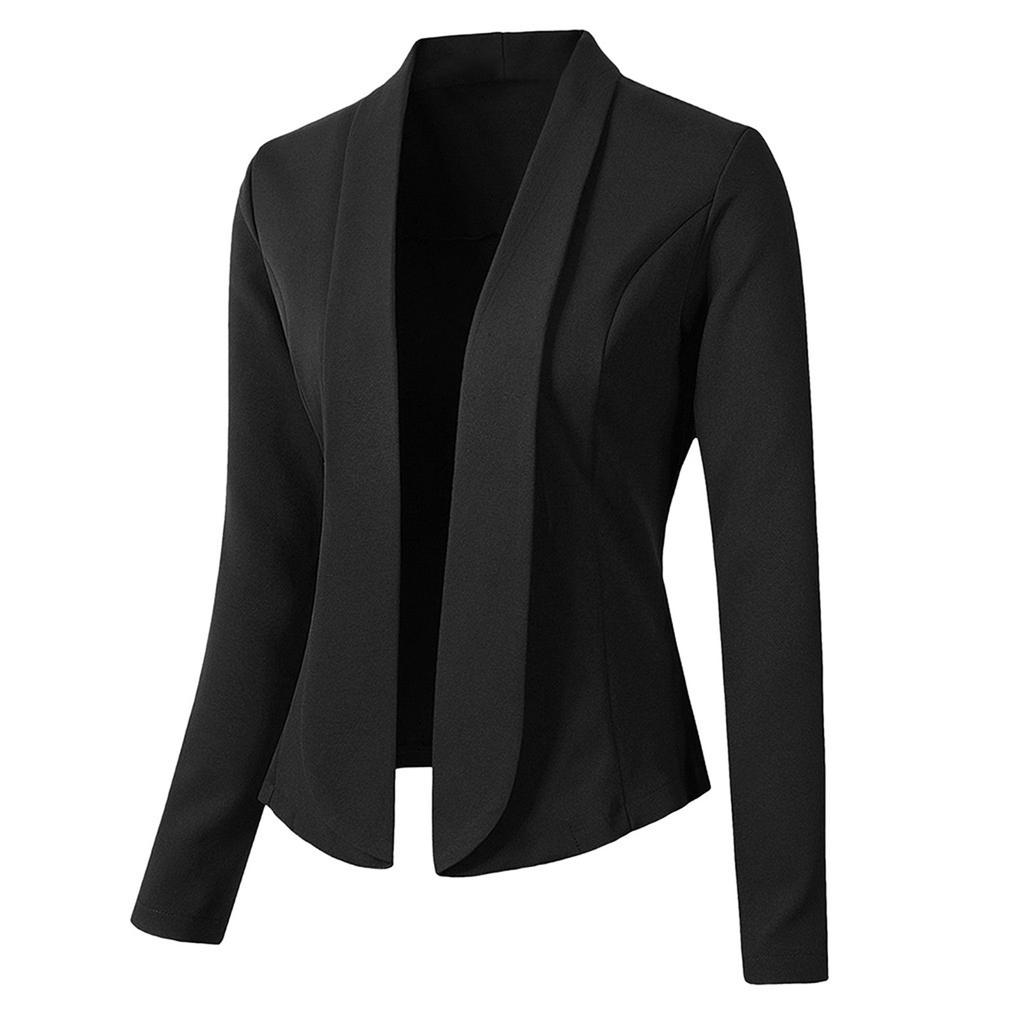 Women Fashion Solid Tops Long Sleeve Jacket Ladies Wear Cardigan Coat