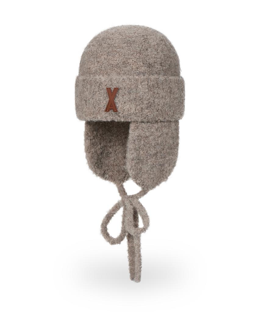 Шапка-бини Bajaл Va Patch из вязаного полотна, бежевая