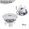 33*11.8mm Hole Overflow Cover Bathroom Basin Silver