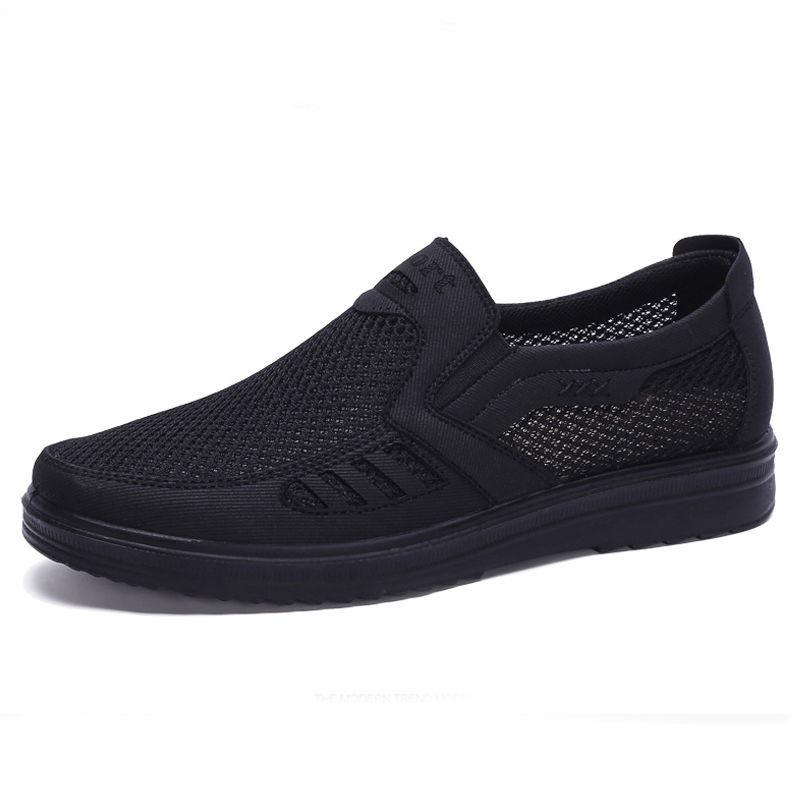 2024 Men'S Casual Shoes, Men Summer Style Mesh Flats for Men Loafer Creepers Casual High-End Shoes Very Comfortable Dad Shoes