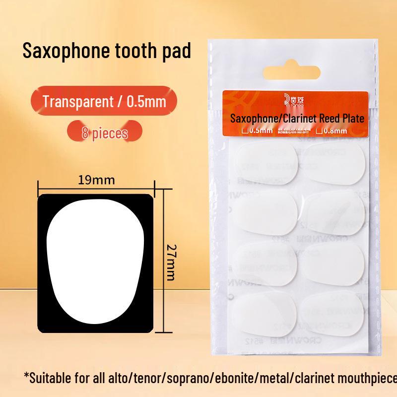 Tenor Alto Silicone Saxophone/Clarinet Mouthpiece Tooth Pad (Black)