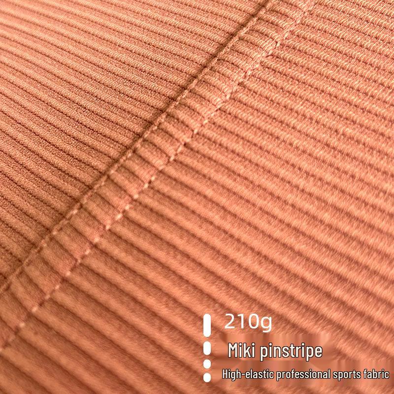 Женский рубчатый спортивный топ-бра с полосками и спинкой-борцовкой - Европейский и американский стиль, ударопрочный для йоги и бега