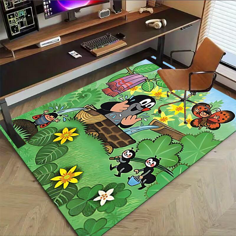 Garden Friends Carpet For Playroom Bedroom Living Room Sofa Home Decorkids Game Area Rug Nonslip Floor Mat