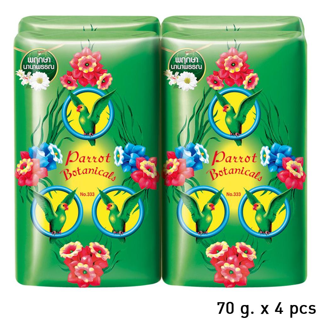 Parrot (Nokkaew) Мыло Botanical 70 г / 105 г x 4 шт - тайское