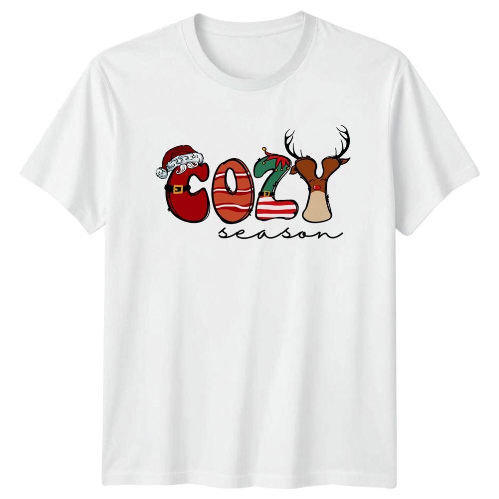 Cozy Season Christmas Holiday Unisexs TShirt Unisexs Tee Graphic Unisex Top