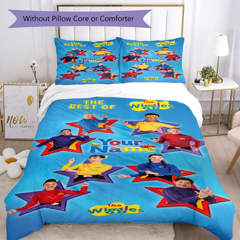 Wiggles Customizable Name Custom Bedding Suitable for Living Rooms Breathable Duvet Cover Custom Room Decor Perfect Gift for Women/Men