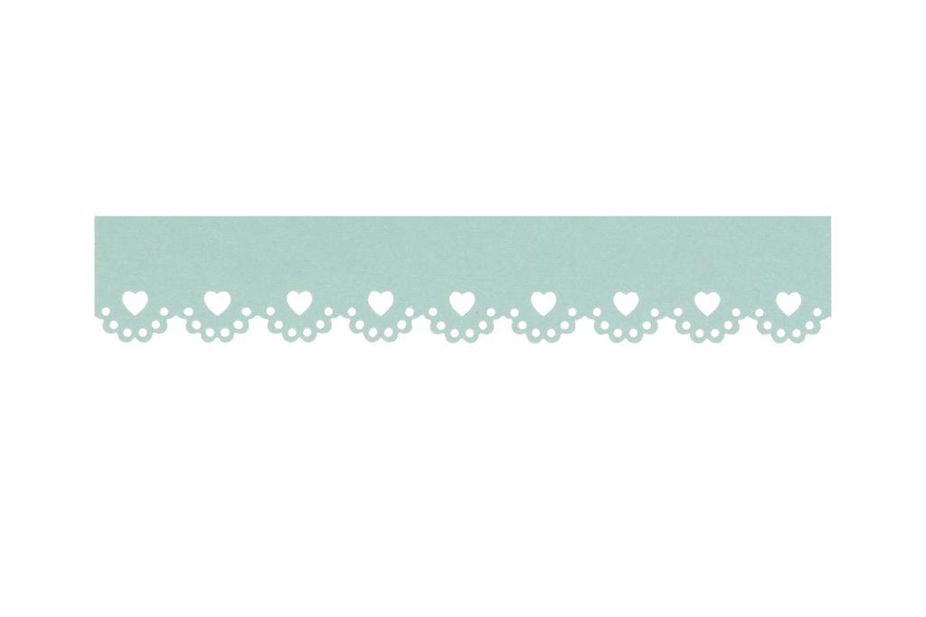 Bira Craft Continuous Border Paper Craft Punch, Valentine's Day Punch, Scrapbook Card Art (Heart)