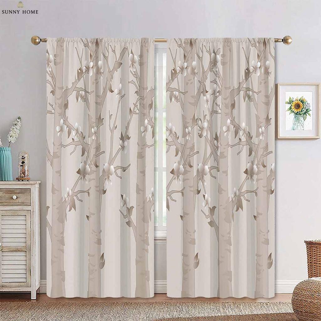 Green Landscape Forest 3d Printed Curtains Machine Washable Bedroom Living Room Kitchen Four Seasons Decorative Curtains 2PCS