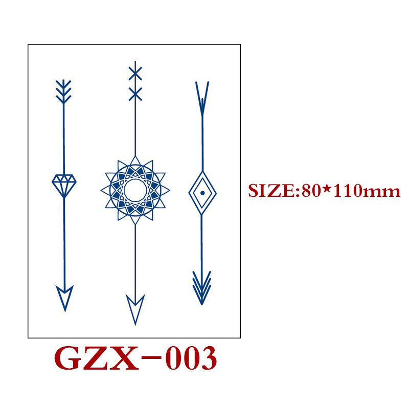 Травяная полуперманентная наклейка-тату, Полуперманентная наклейка-тату, Водостойкая, Потостойкая татуировка
