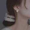 Новые серьги-пусеты S925 из серебра с жемчугом в виде короны для женщин: Элегантный, Универсальный Роскошный Дизайн