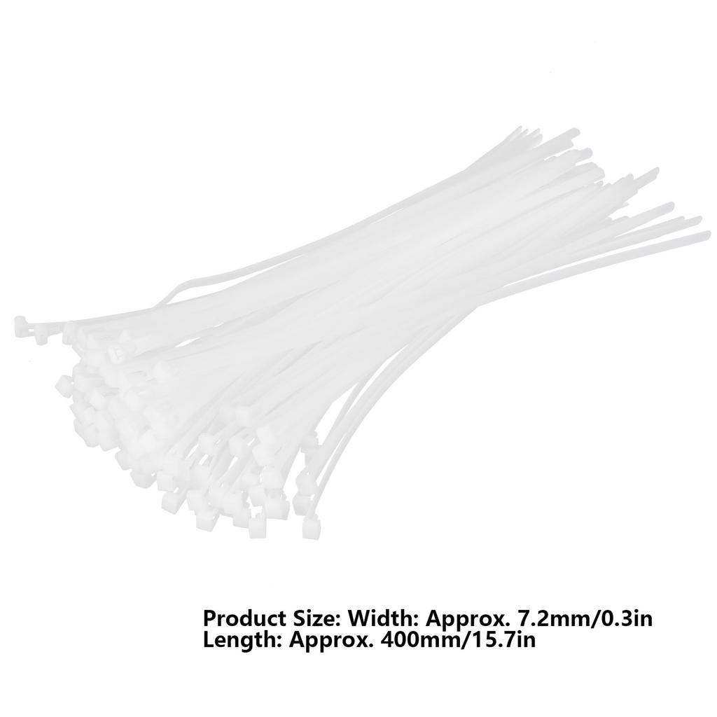 100Pcs Cable Ties Multiple Use Fastener Thick Thin Nylon Zip Wraps Supplies 8 x 400