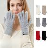 Knitted Gloves In Winter Checkered Wool Gloves Keep Warm and Cold Proof Refer To Students Writing Touch Screen Gloves Riding A Bicycle