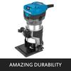 800W Max Torque Variable Speed 30,000RPM Compact Router with Collets 1/4" & 3/8" 1 x Plunge Base & 1 x Tilt Base 220V