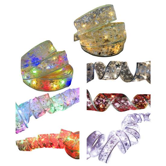 Рождественская лента-гирлянда, водонепроницаемая, гибкая конструкция, мягкое свечение, питание от батареек, светодиодная гирлянда для помещений/улицы