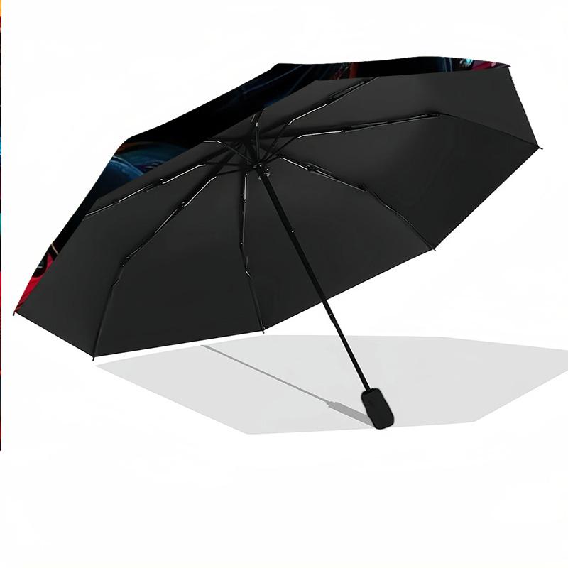 Child's Play Chucky Tiffany Windproof Auto 8 Rib Folding Umbrella Portable Outdoor Parasol