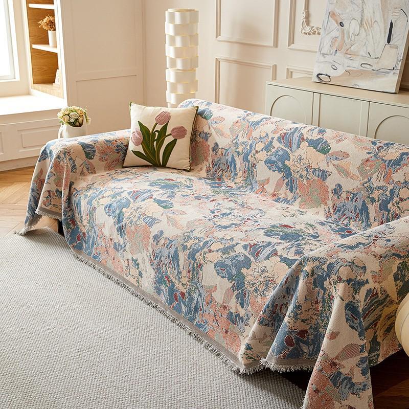 Французское высококачественное диванное полотенце с синельным принтом, универсальный чехол для дивана Four Seasons, полностью покрытый чехол для дивана, чехол для дивана
