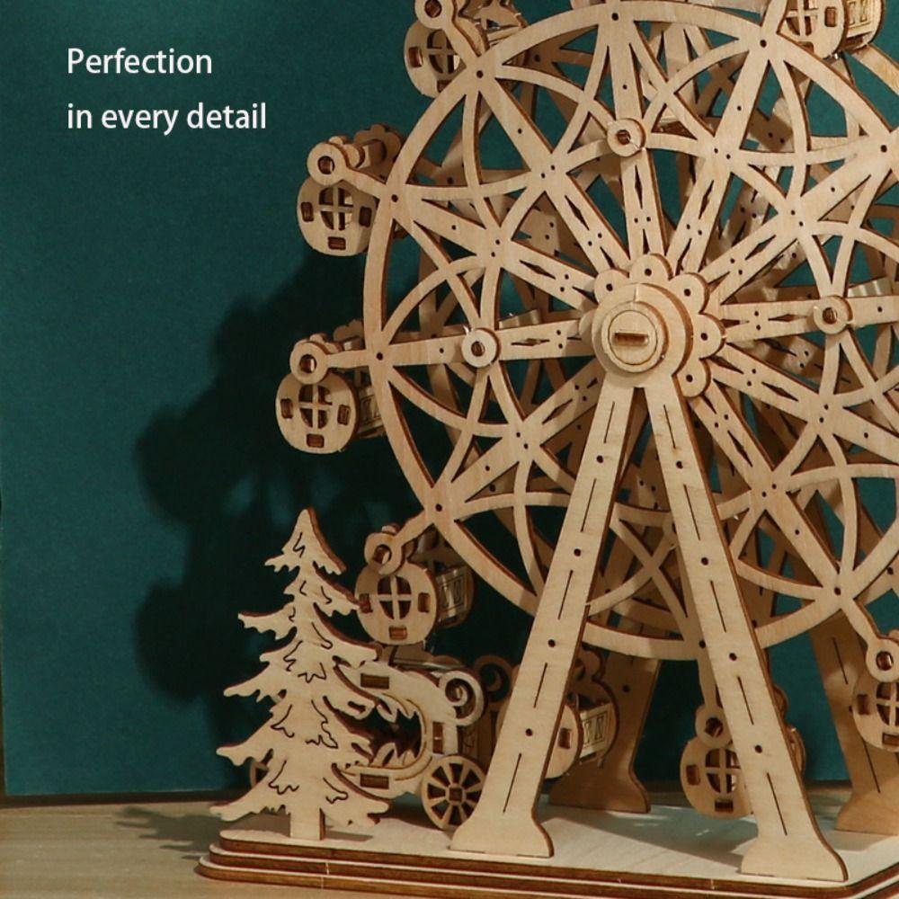Assembly Toy 3D Rotatable Ferris Wheel Assembly Toy DIY 3D Rotatable Ferris Wheel Toy Kids Toys