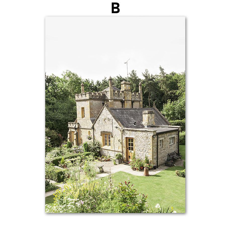 Подсолнух велосипед деревня весенний пейзаж настенная живопись на холсте плакаты на скандинавскую тему и принты настенные панно для декора гостиной