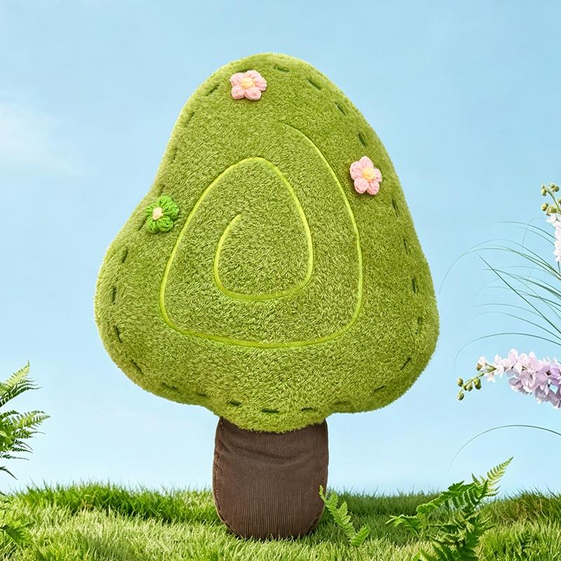 Stuffed Spring Cushion Plush Dove of Peace Plush Toy Green Tree & Glass Cushion Birthday Hat Brown Colour Bear Pillow Home Decor