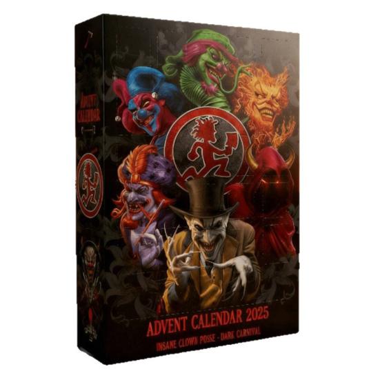 2025 Сумасшедшие клоуны Адвент-календарь Коробка Акриловая подвеска Темный карнавал Рождество