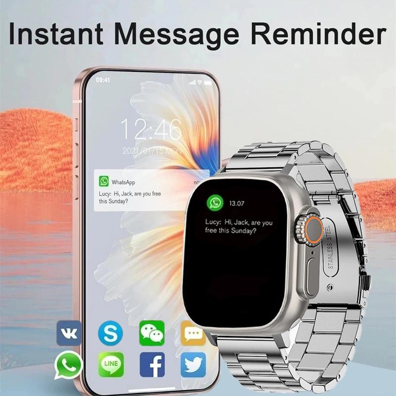 Новые умные часы с температурой тела Ultra Series 8, NFC, умные часы с беспроводной зарядкой, Bluetooth, звонки для мужчин