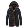 Men's Autumn/Winter Plus Velvet Washed Casual Mid-Length Windbreaker Coat - Large Size Trend