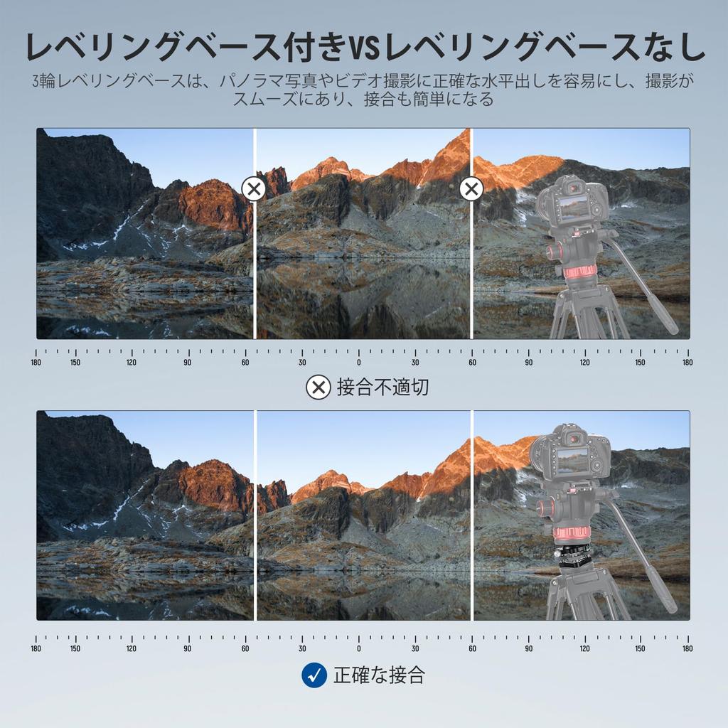 NEEWER Tripod Leveling Base for Tripod Metal Angle 3 Axis Wheels with Bowl Screw and Camera Level Leveler for Compatible with General Purpose DSLR