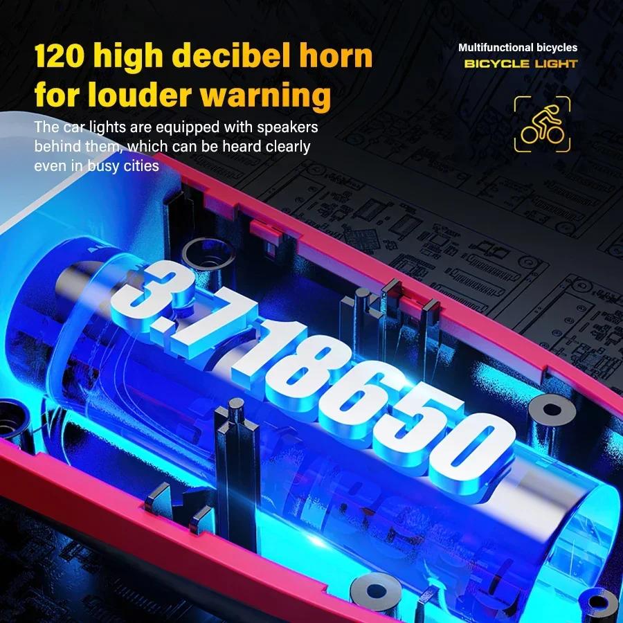 Самооборона Солнечный велосипедный фонарь USB зарядка велосипедный фонарь гудок свет горный велосипед ночной свет для кемпинга на открытом воздухе