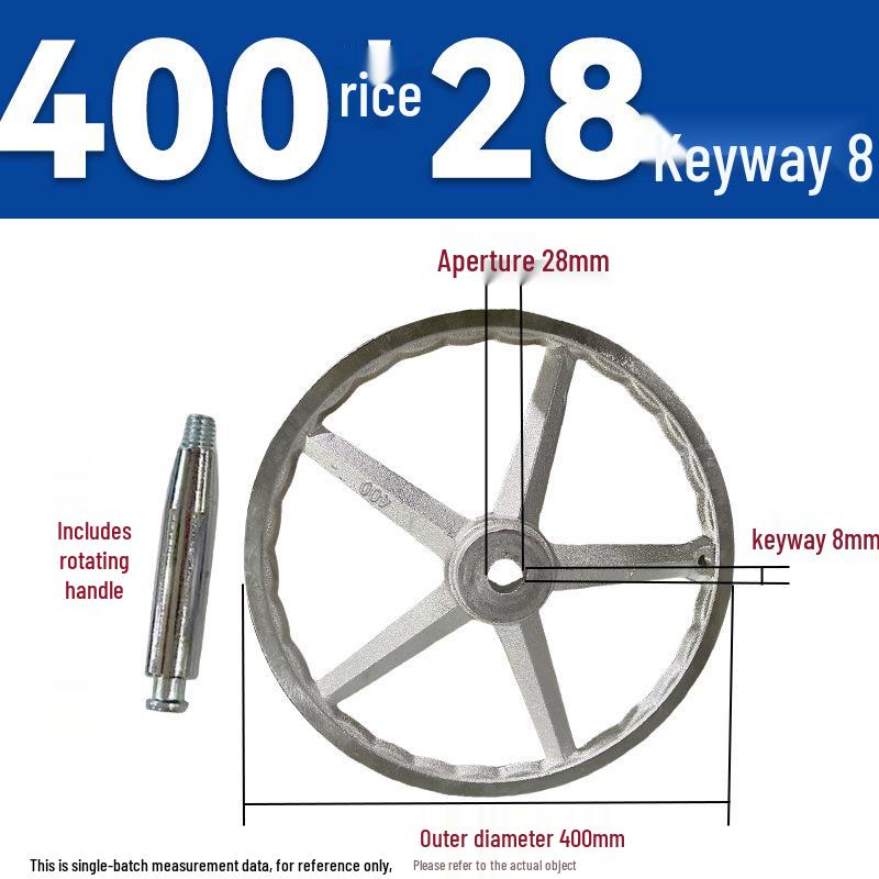 Chrome-Plated Cast Iron Handwheel with Square and Round Corrugated Edges for Industrial Machine Tools